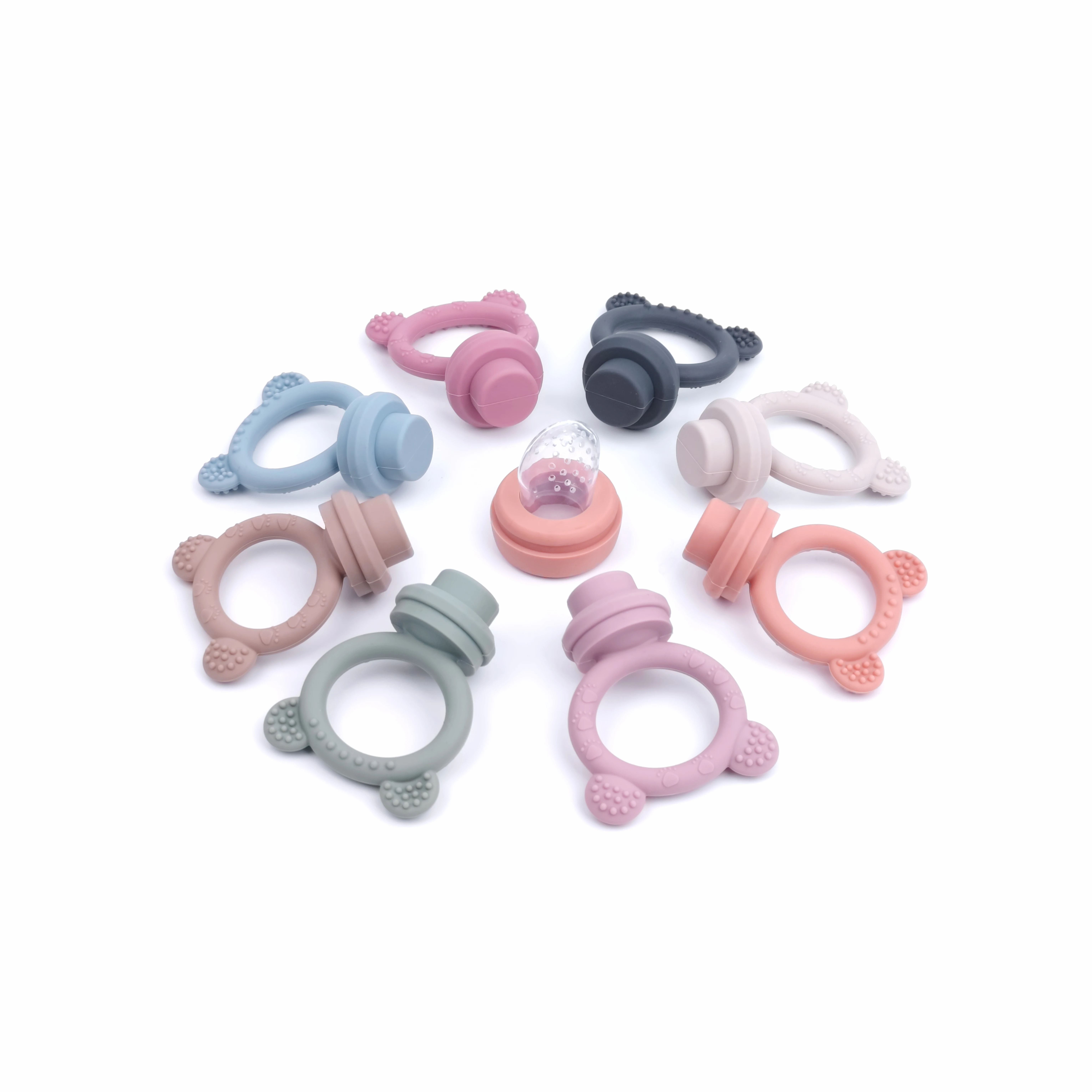 Bear Design Baby Feeding Fresh Food Feeder Bite Toddler Fruit Pacifier Silicone Teething Toy For Baby