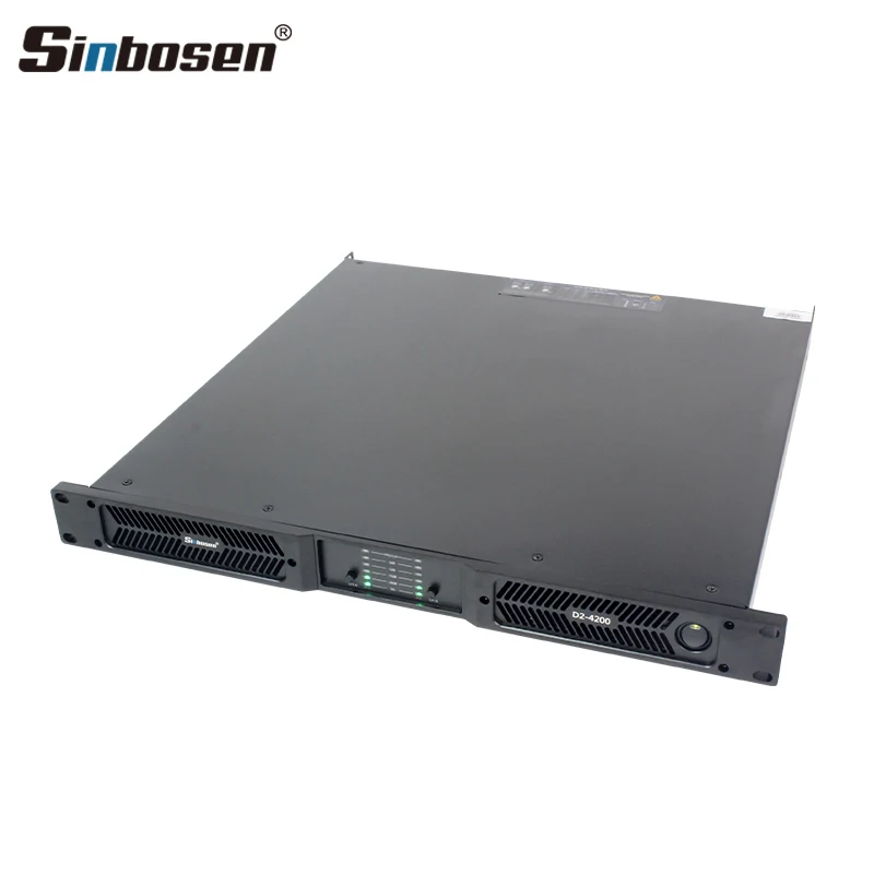 D2-4200 professional dj audio bass 1u class d 2-channel 2 ohm 10000 watts powerful class d power amplifier digital