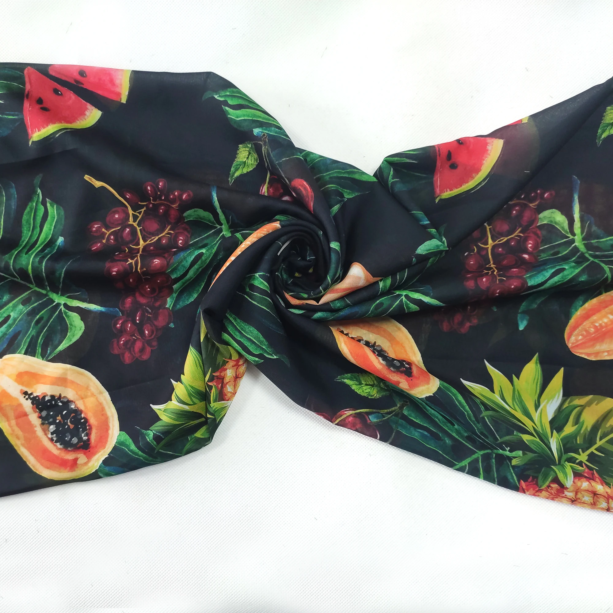 
Free sample available polyester chiffon print polyester fabric for curtain 