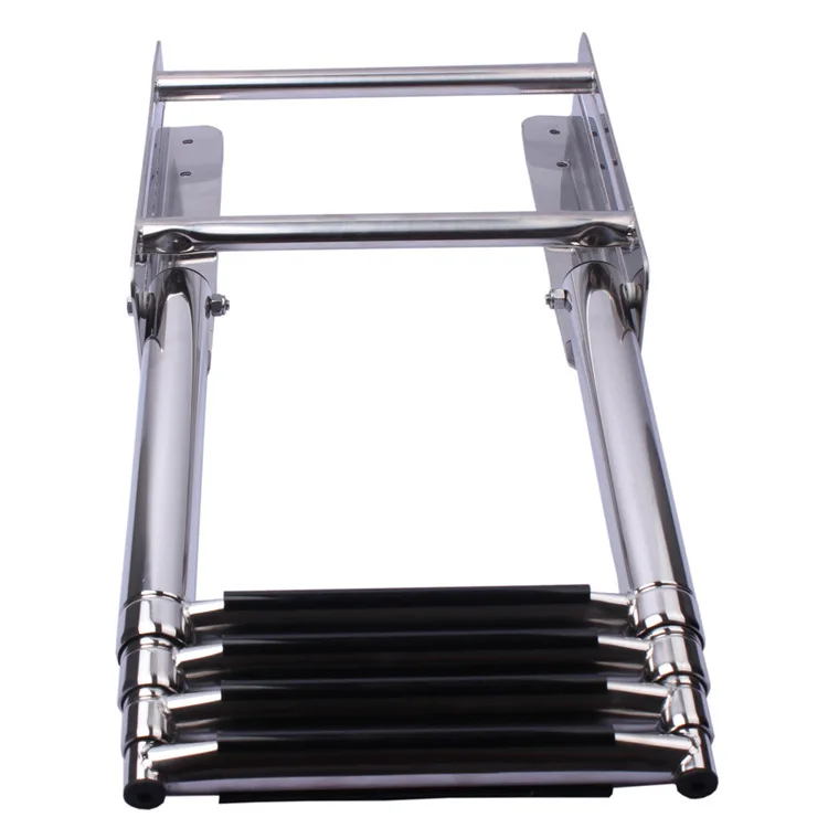 Морское оборудование, 316 лестница из нержавеющей стали с двумя трубчатыми ступенями, 4 ступеньки, лестницы для лодки-понтона