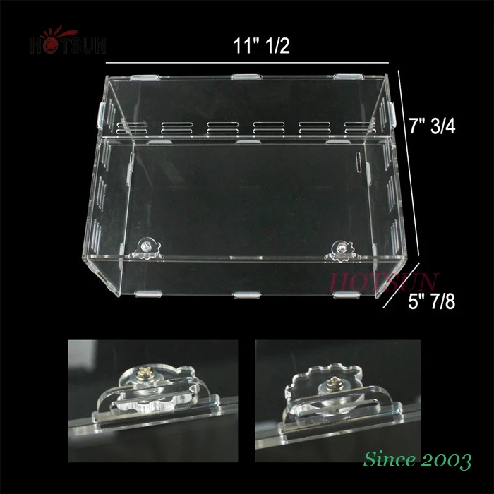 Acrylic reptile terrarium clear acrylic reptile display cases