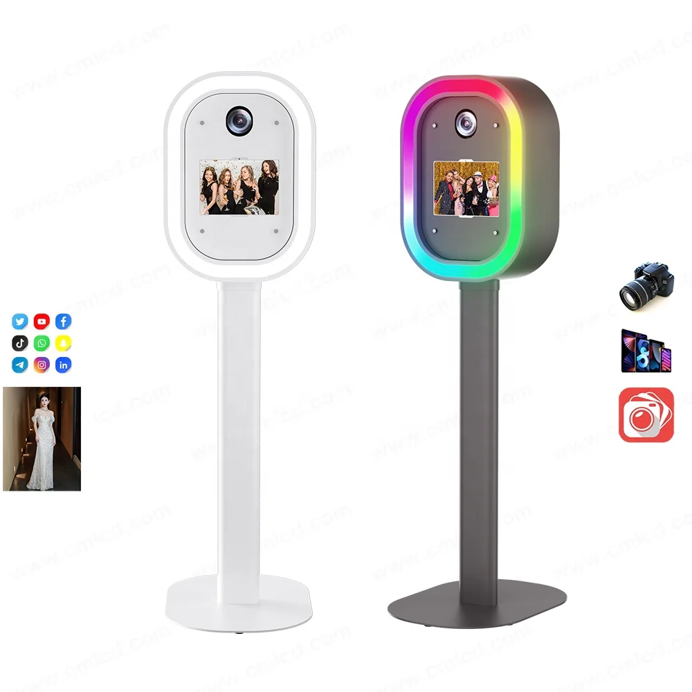 Factory direct sales Salsa landscape mode tablet PC selfie photo booth black dslr camera oval photo booth with case