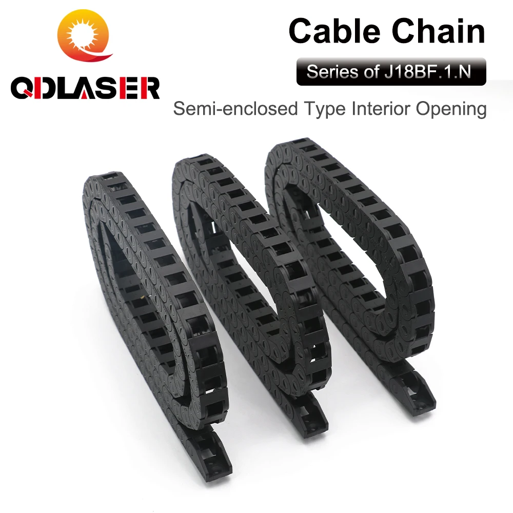 QDLASER Cable Chain Semi-Enclosed Interior Opening 18x25 18x37  Drag Plastic Towline Transmission