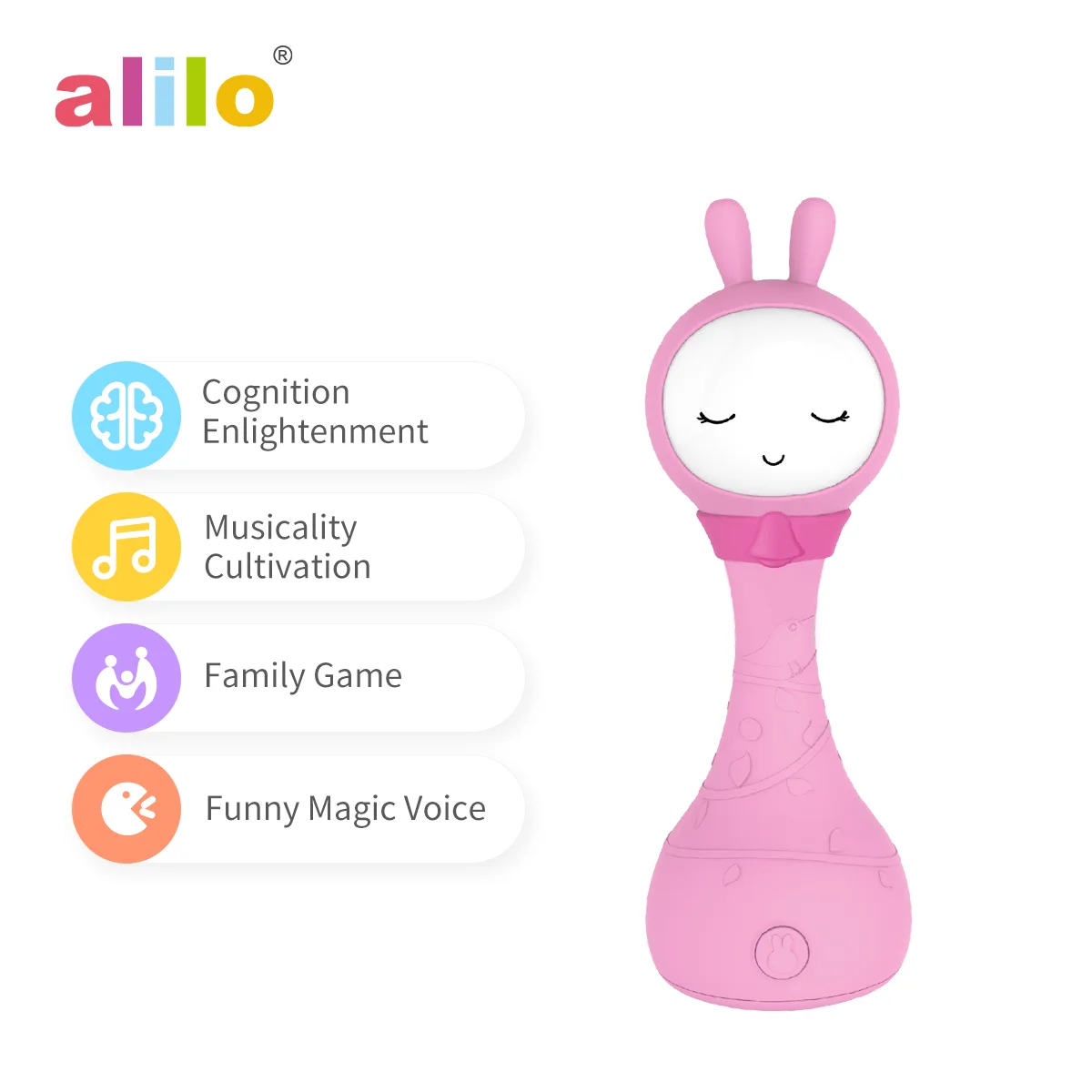 Alilo R1+ ABC Story Teller Music Bells Teething Shaker Educational Toys Baby Rattle for Children
