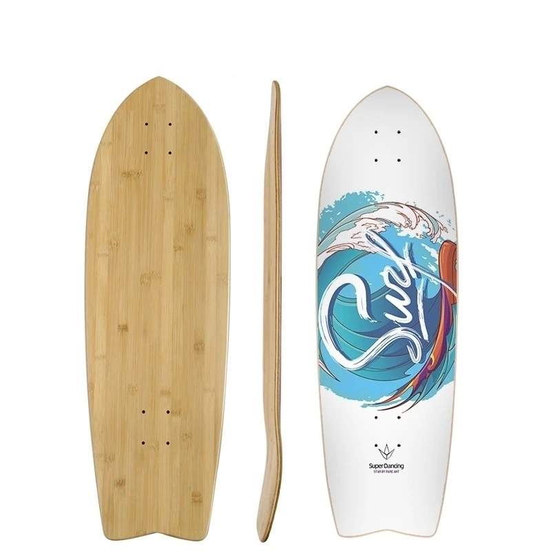
wholesale uncut custom blank skateboard longboard deck for vierge bamboo deck skateboard 