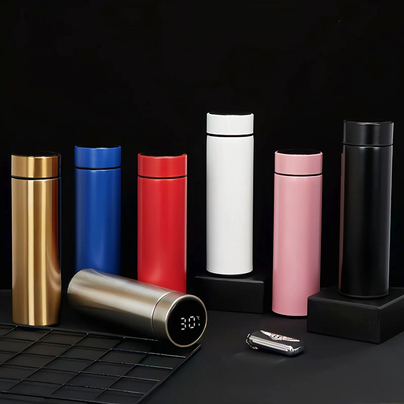 500ml Custom Logo Intelligent Temperature Display Thermos Cup 304 316 Stainless Steel Bottles