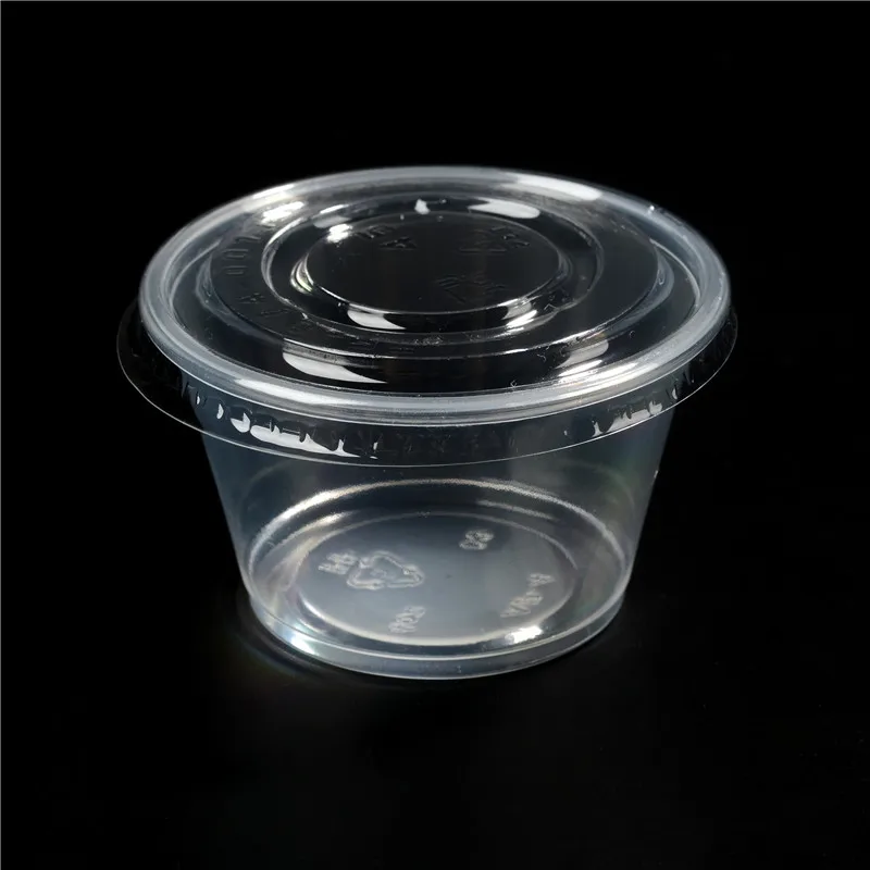 1oz Take away food sauce container disposable plastic 30 ml portion cups with lids