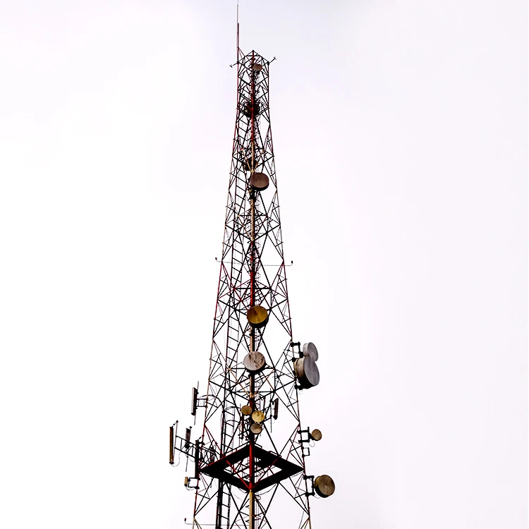 hot dip galvanized 30m 60m GSM communication telecom mobile phone radio antenna towers