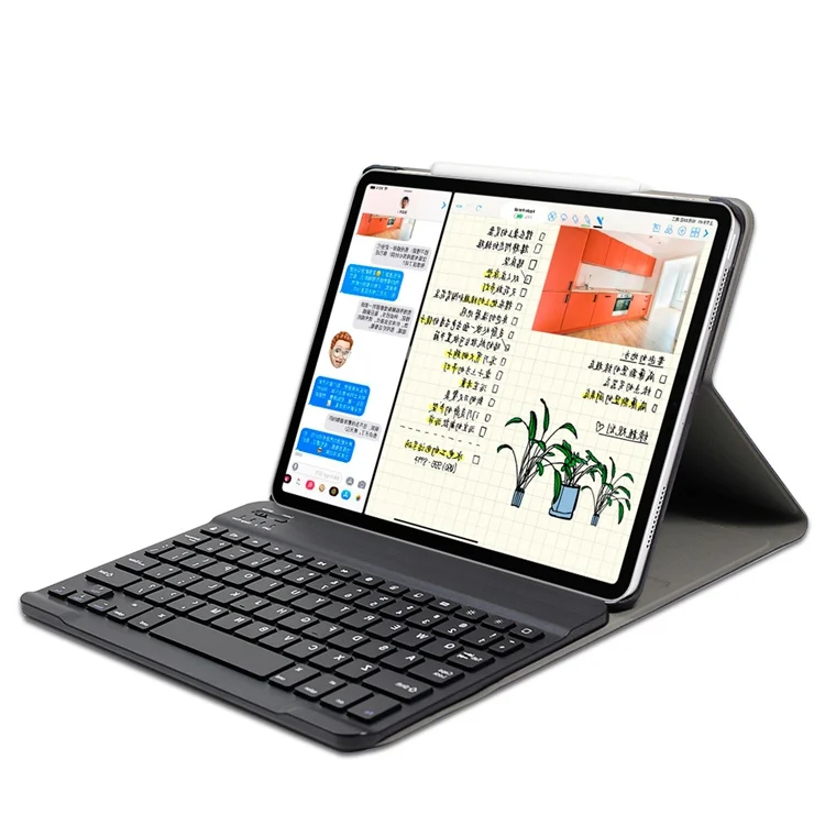 OEM ODM Detachable Keyboard for iPad Pro 11 2020 Case with Pencil Holder Smart PU Leather Tablet Cover