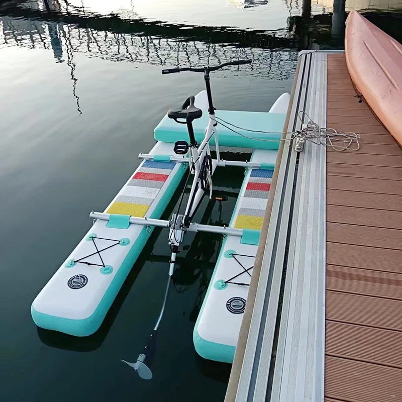 pontoons hydrofoil water pedal bike boats inflatable bicycle
