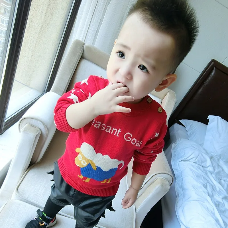 Fashion New Design Child Clothes Boys Hand Knitted Pullover Sweaters