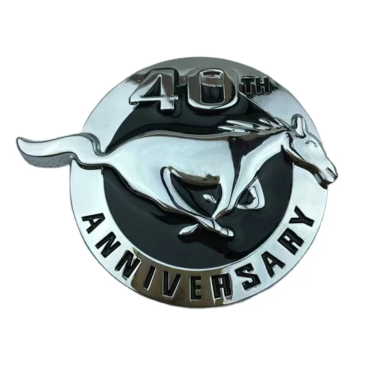 Подходит для 40-летия Ford Mustang Модернизированный логотип автомобиля сбоку