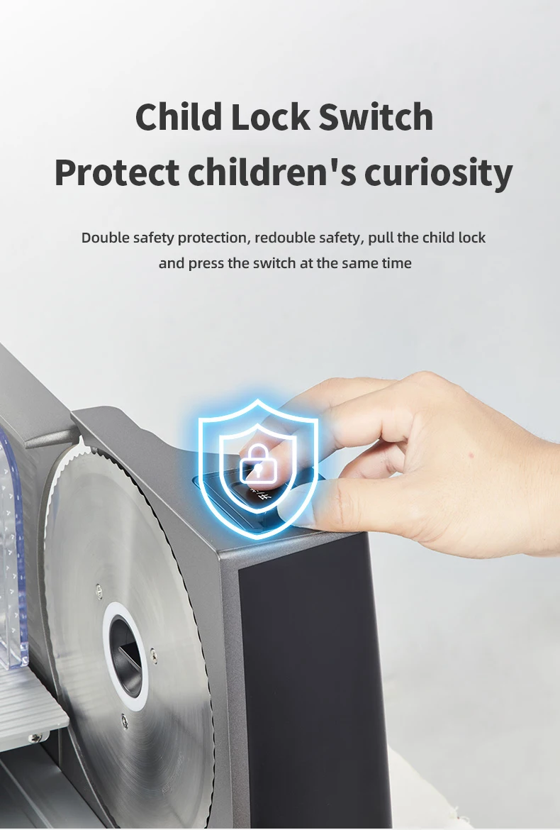 190mm stainless steel blade household mandoline slicer / cheese slicer / bread slicer in aluminium alloy body