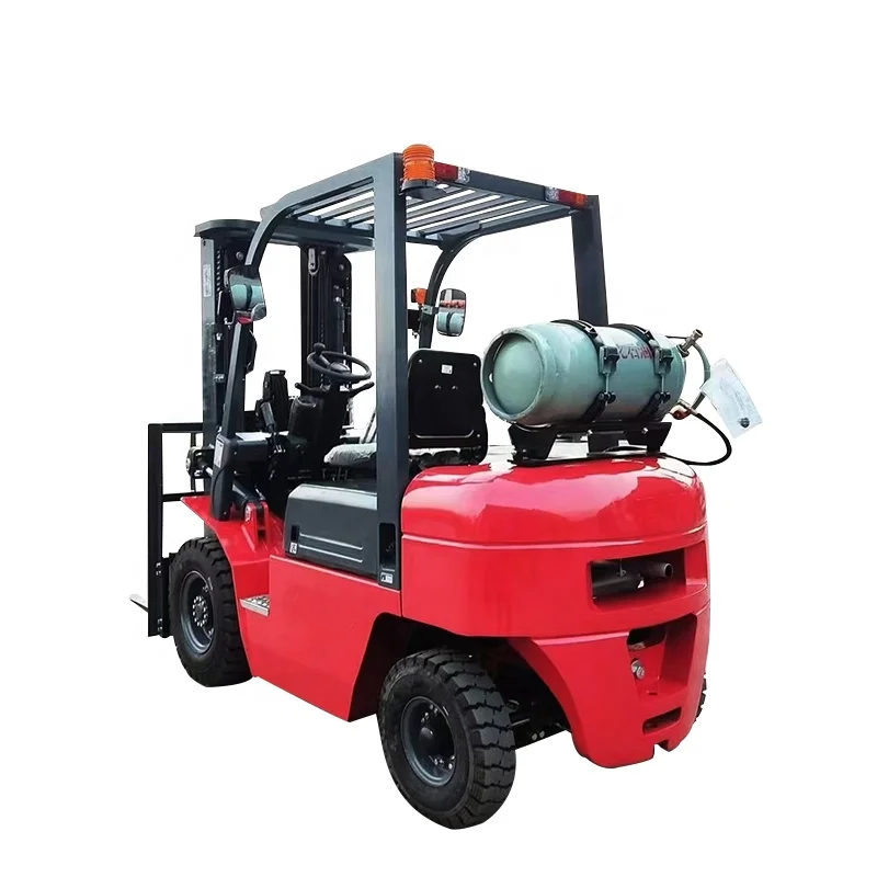 LPG Forklift Forward Moving Four Wheel Drive Balanced Weight Gasoline LPG Dual Fuel Internal Combustion Forklift 3 Ton 5 Ton