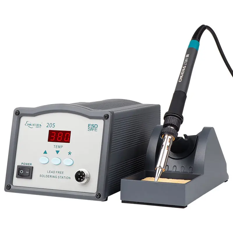 Chuera 205 Digital Display 150W Welding Table Anti-static  Eddy Current Soldering Station Manufacturers