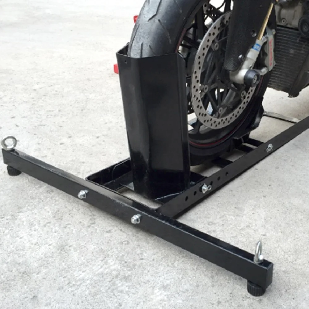 Heavy Duty 1800lb Capacity Adjustable Motorcycle Wheel Chock Stand Wheel Tire Chock