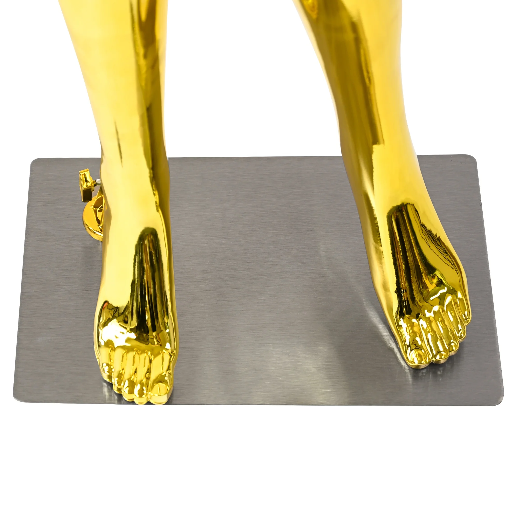 Gold High Quality Chrome Full Body Female Mannequin Display 175CM Height Plastic Durable Mannequins Torso with Metal Stand