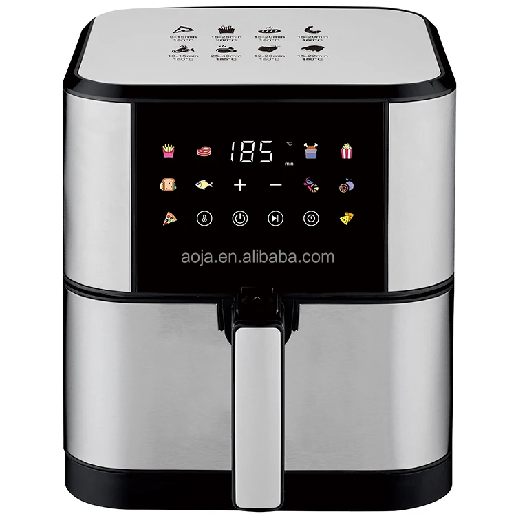 Aoja Air Fryer 6L 7L 8L With Tuya App Control air Frier Digital With Glass Window pot Smart Home Appliances Wifi air fryers