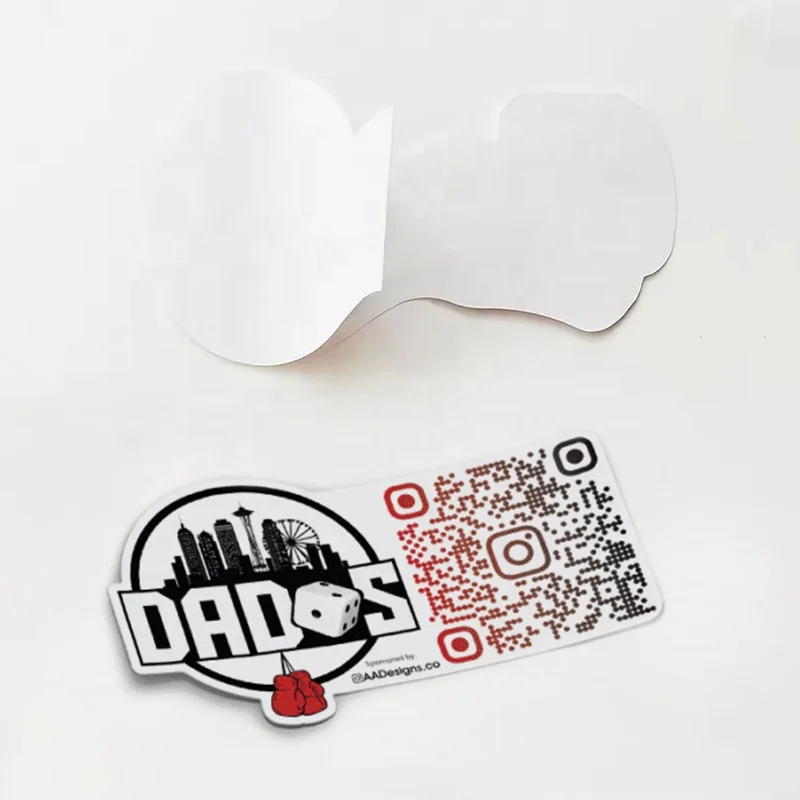 UV Resist Weatherproof Easy Peel Logo Label Stickers Self-Adhesive Waterproof Vinyl Die Cut Custom Logo Stickers with Qr Code