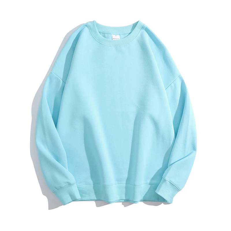H5004 High Quality 24 Color 3XL 300g Cotton+Polyester Drop Shoulder Oversized Crewneck Sweatshirt Plain Unisex Sweatshirt