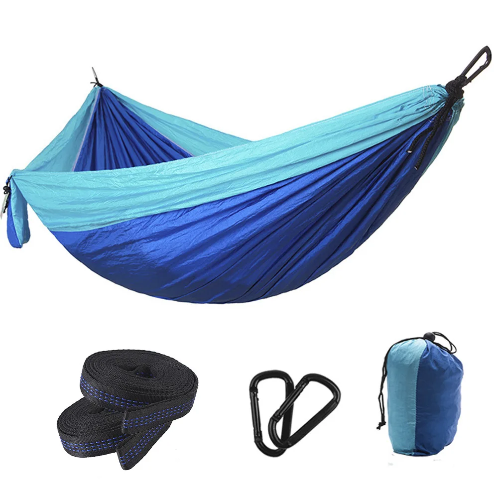 210T outdoor hiking Nylon Portable swing hanging Parachute Camping Nylon Tent Hammock bed