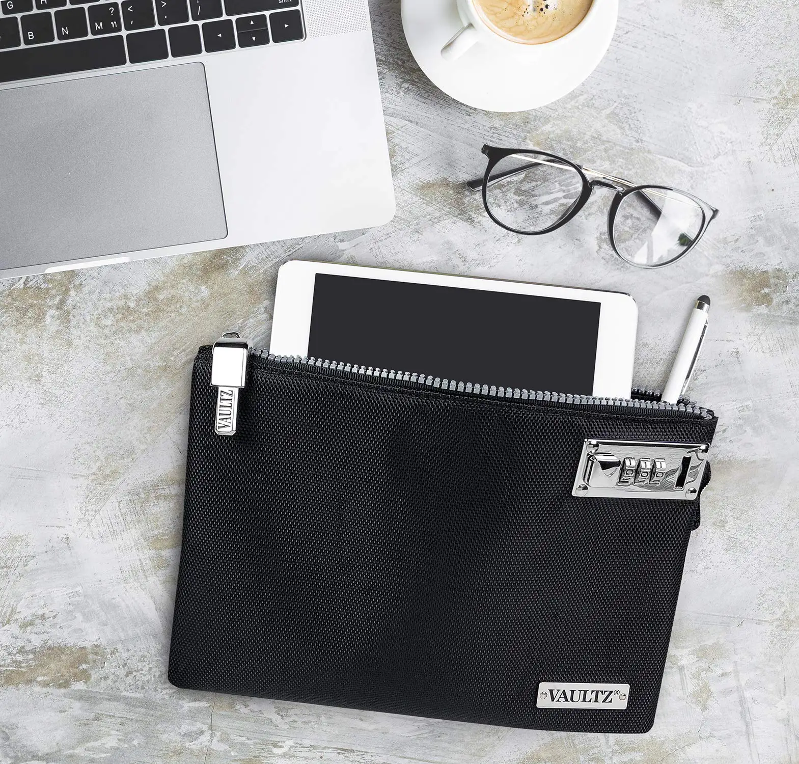Custom Wholesale Filing Products Travel Pencil Pouch Bank Bag With Combination Secure Money Fireproof Document Bag With Lock