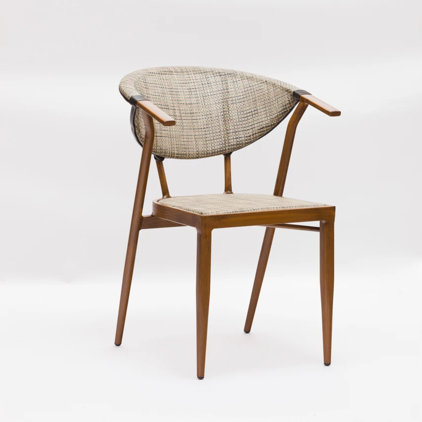 Тростниковый итальянский пластиковый бамбуковый Парижский ротанговый алюминиевый стул для бистро дерево