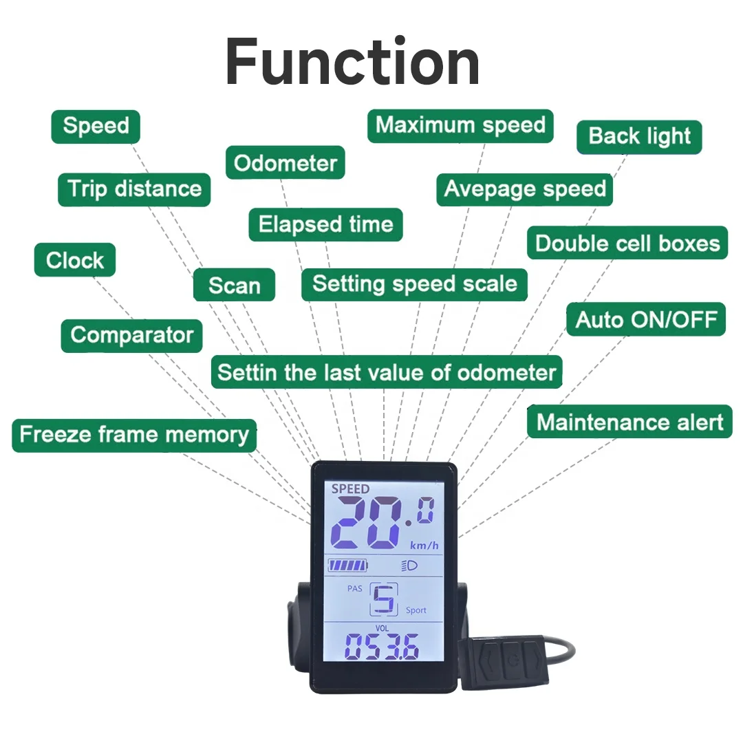 Factory Price Screen Display 36V 48V Electric Bike Scooter M6H Icd Bike E Display For Bicycle