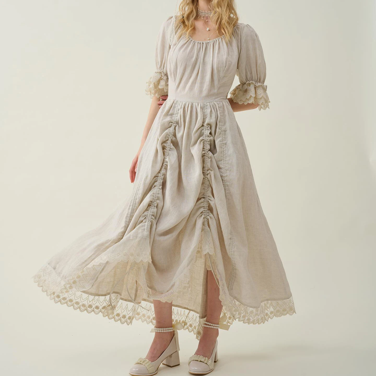 2021 Fashion Style Women Elegant Floral Print Casual Chiffon Maxi Long Dress