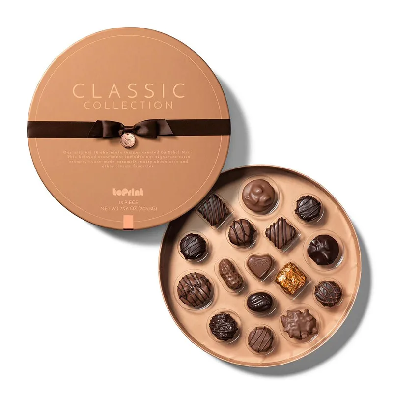 Sustainable Chocolate Packaging Box Custom Chocolate Chips Recyclable Air Tightness Paper Tube Cylinder Manufacturing