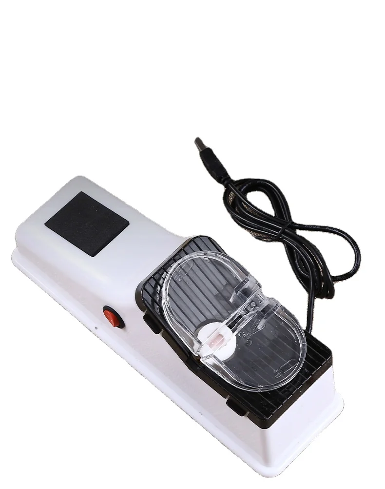 Portable Double-Sided Electric Knife Sharpener Small Household Kitchen Knife Scissors Sharpening Stone Steel Plastic