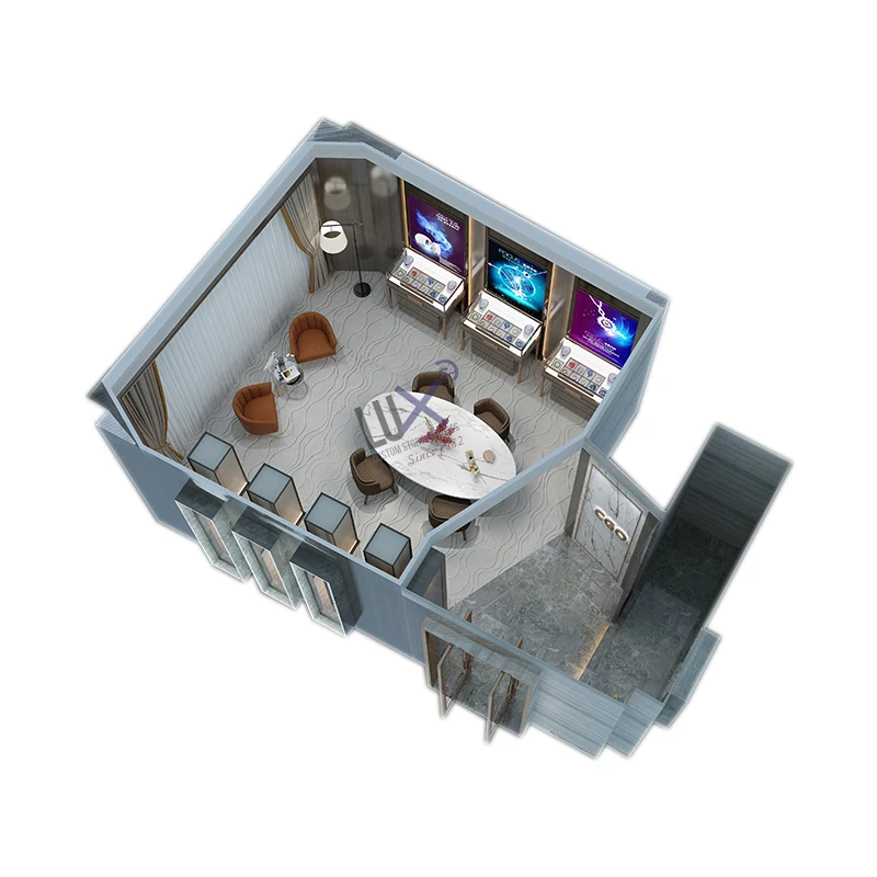 Роскошный дизайн, модный Золотой ювелирный магазин, украшение с MDF дисплеем, бутиковый шкаф, витрина для торгового центра