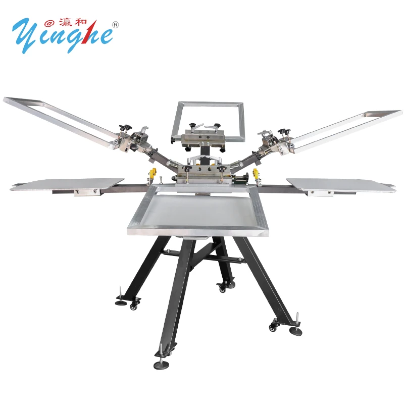 Yinghe Easy Operation Manual Multiple Color T-Shirt Silk Textile Screen Printing Machine 8 Colors 8 Stations Screen Printer