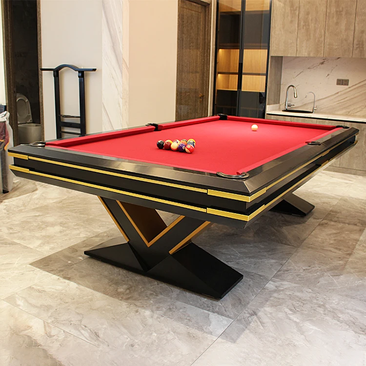 Hot selling adult sports 9 foot 8 foot solid wood marble billiard table