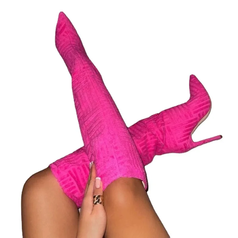 Available OEM Fashion Ladies Hot Selling Knee Length Long Boots For Women Made With Excellent Quality Leather