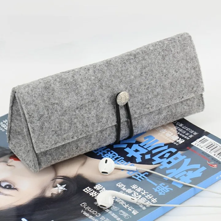 Trendy ProCase School Pencil Bag Pen Case Felt Students Stationery Pouch Cases Black