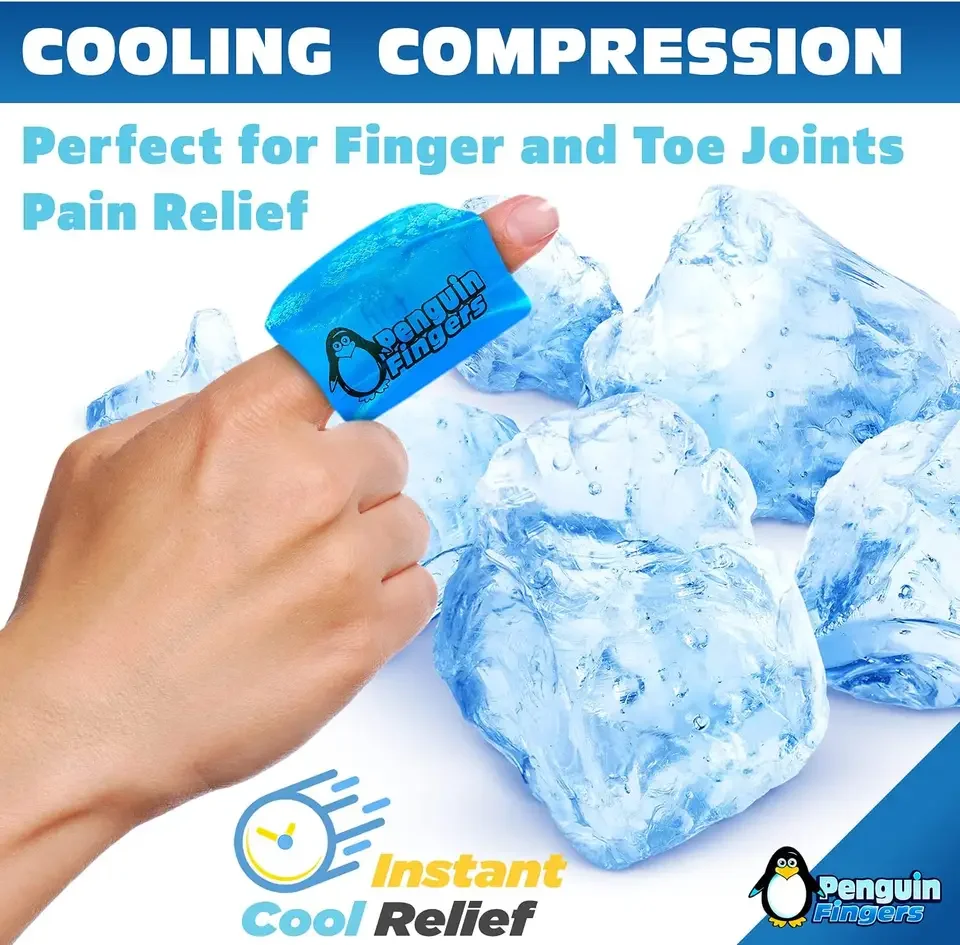 2025 New Product Finger and Toe Cold Gel Ice Pack Reusable Compression Sleeve for Injuries Arthritis