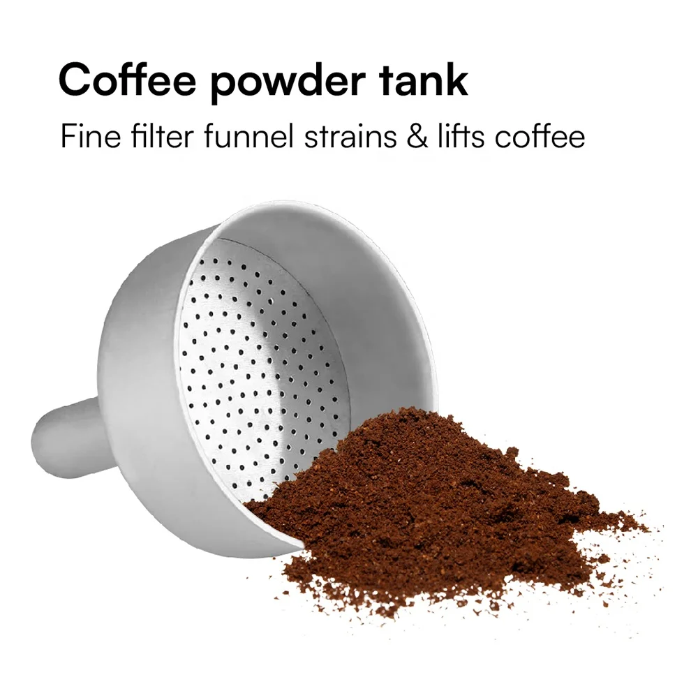 China factory direct 6/12 tozze cheap aluminum portable outdoor high quality moka pot new moka coffee pot