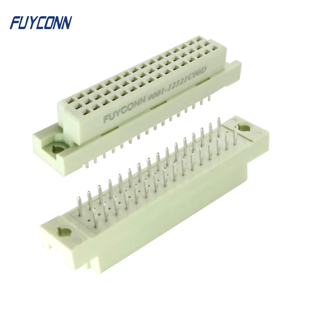 2 rows 32pin DIN41612 Eurocard Connector,  B Type Female Vertical PCB 2*16Pin 32pin DIN 41612 connector with Straight Terminals