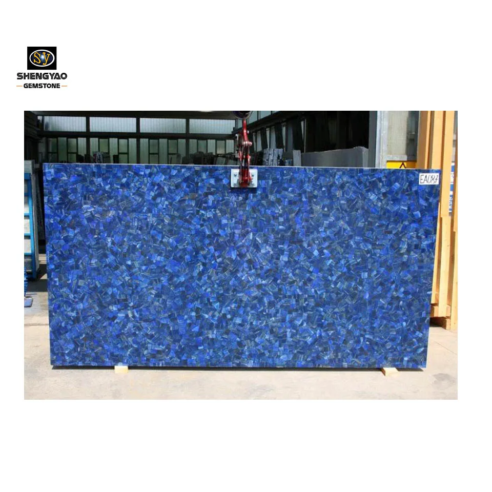 modern design natural lapis lazuli slab for kitchen countertop and sink