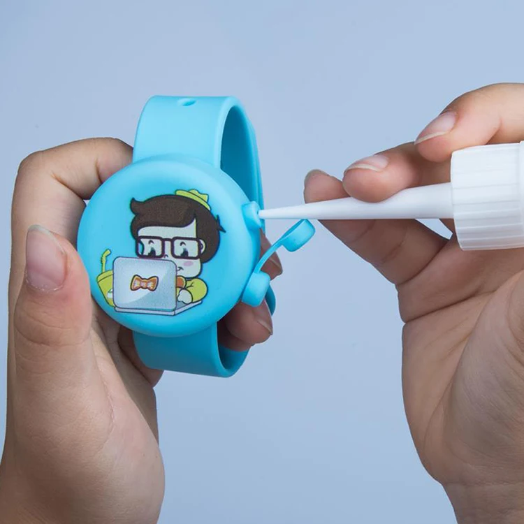 Wholesale Small Silicone Gel Bracelet for Hand Sanitizer with Refill Bottle