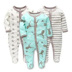 High quality baby clothing set 3 pcs pack cotton baby Pajama girls baby boy romper kids clothing set children jumpsuit in stock