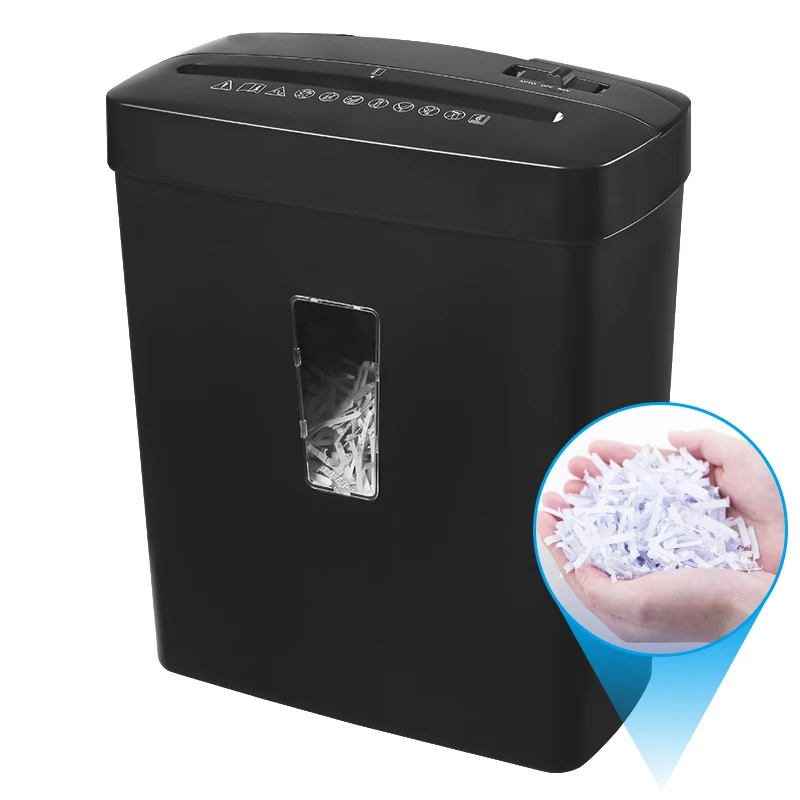 mini paper waste shredder machine C220P 6 Sheets A4 Cross Cut  for Home office device with 13L Bin