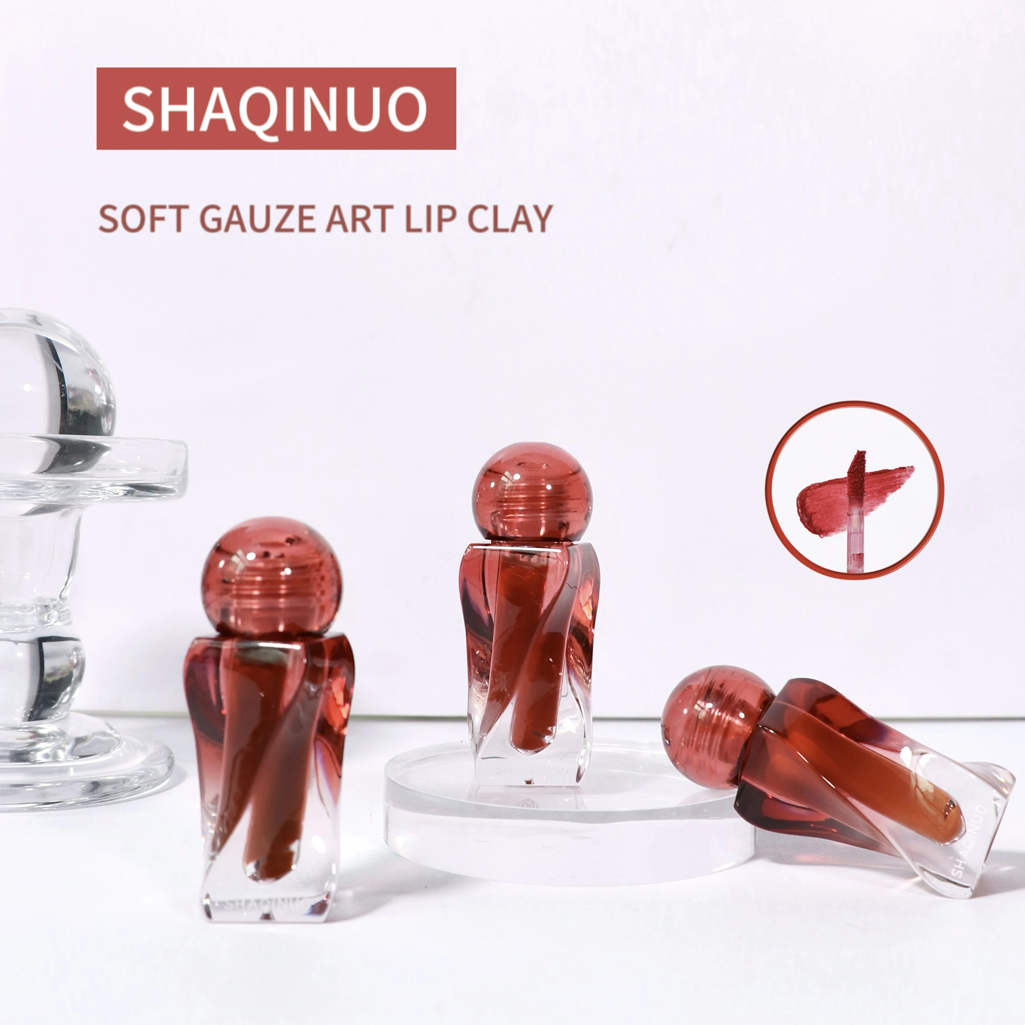 SHAQINUO OEM Private Label Long Lasting Velvet Lip Gloss Non Stick Cup Matte Liquid Lipstick