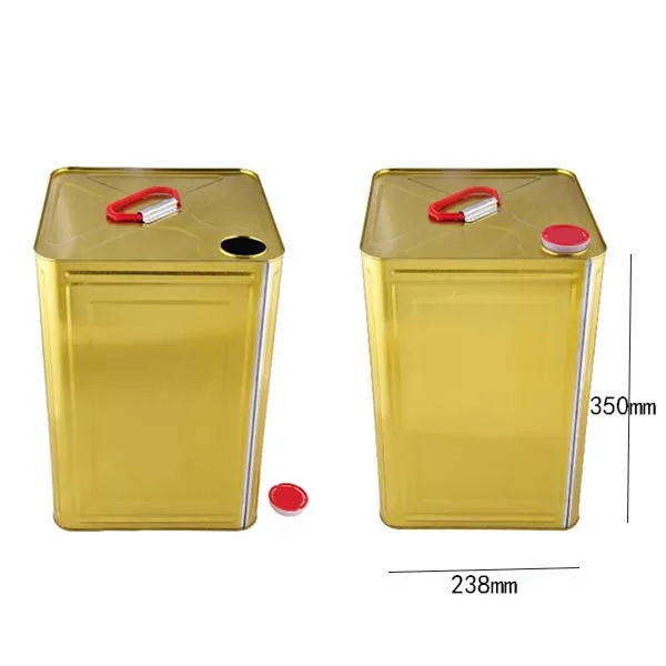 Empty Oil Tin Can 20L Golden or Customs printed 20 liter olive oil Tin Cans