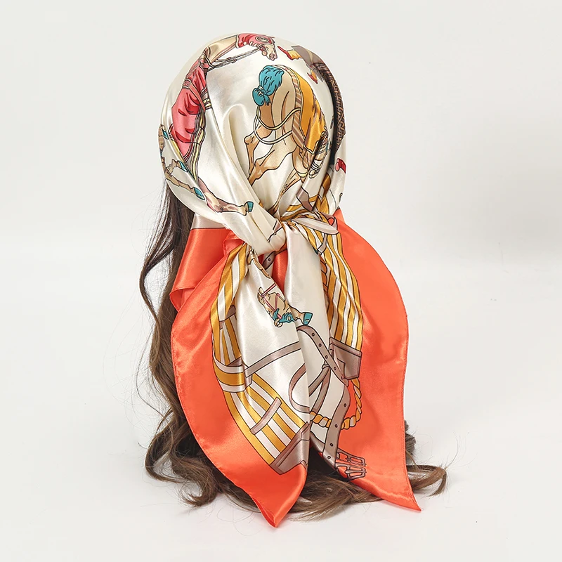 Wholesale Womens quot; Satin Square Silk Like Hair Scarves And Wraps Headscarf For Sleeping