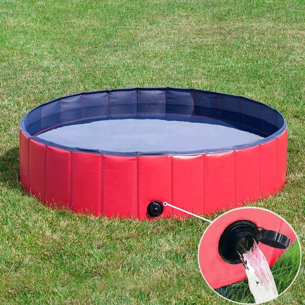 Hot Selling Foldable Dog Paddling Pool Pet Bath tub,Foldable Waterproof Collapsible Doggy Pool Bathing Tub