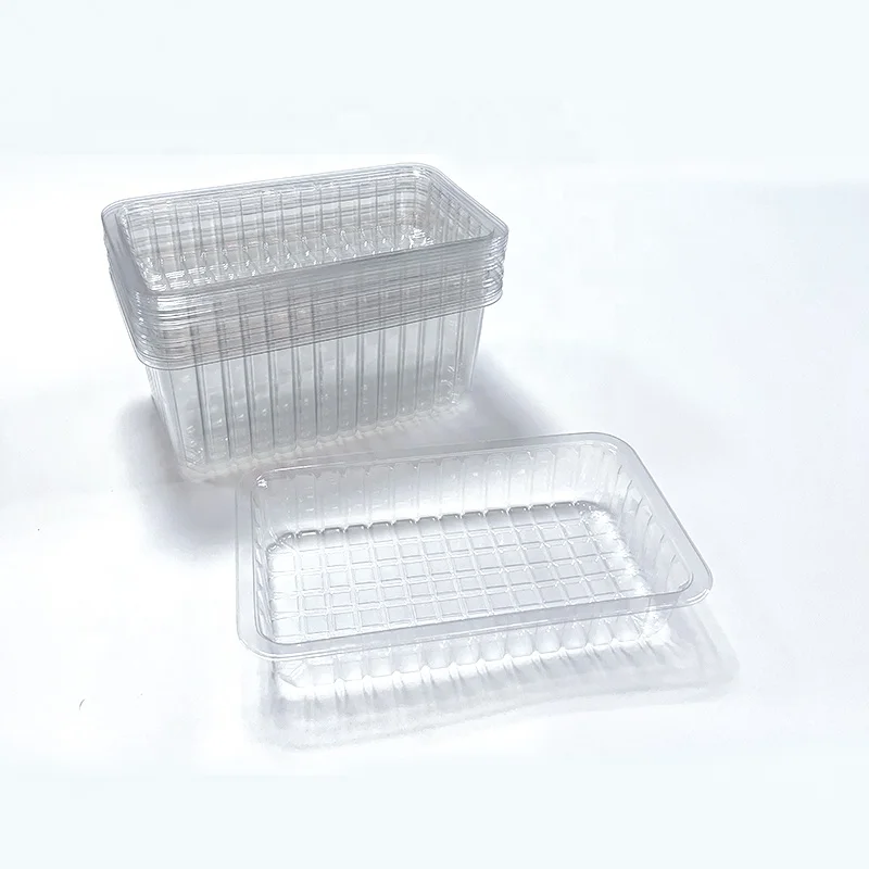 Food-grade PET Film Lid Plastic Box Clear Lettuce, Cabbage, Tomatoes, Peppers and Herbs Clamshell Package Fresh Vegetables