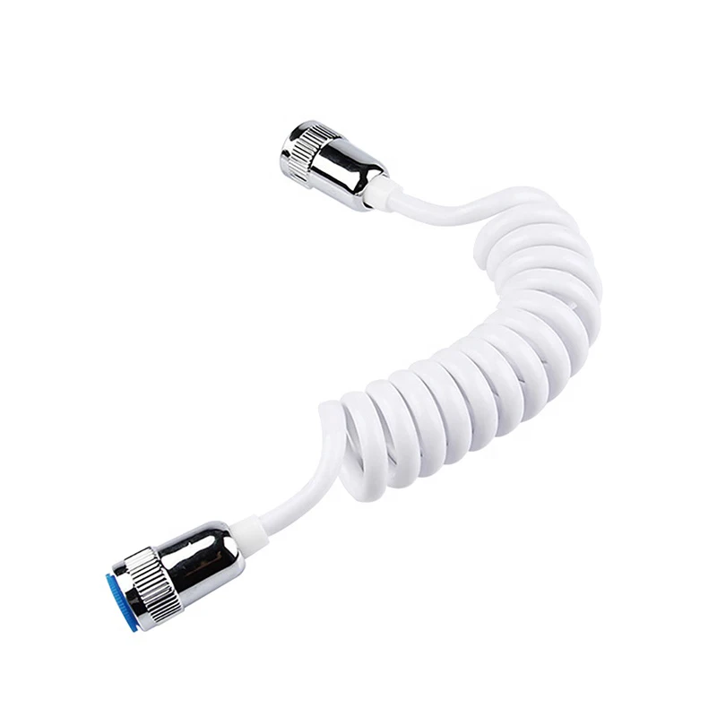 White toilet bidet sprayer shattaf telephone line scalable pipe  flexible PE  hose