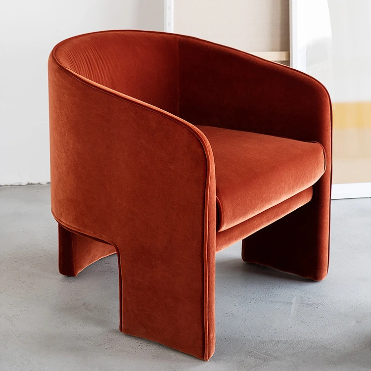 Modern Lounge Chair Fabric Leisure Chair Metal Frame Customize Colors Living Room Century Accent Home Furniture Chair